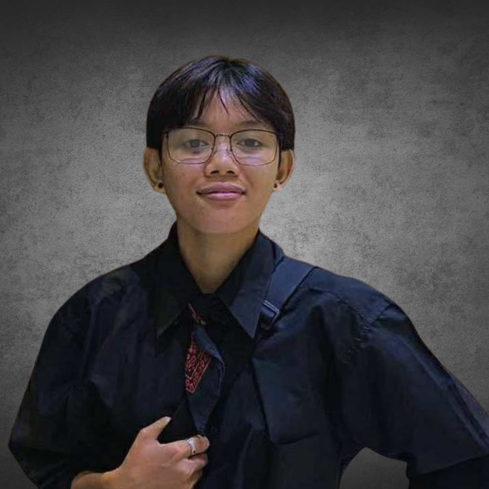 Can you make them wear a red and white polo with the text on the right center chest, B.Y.M.C., like a student government t-shirt. (1)